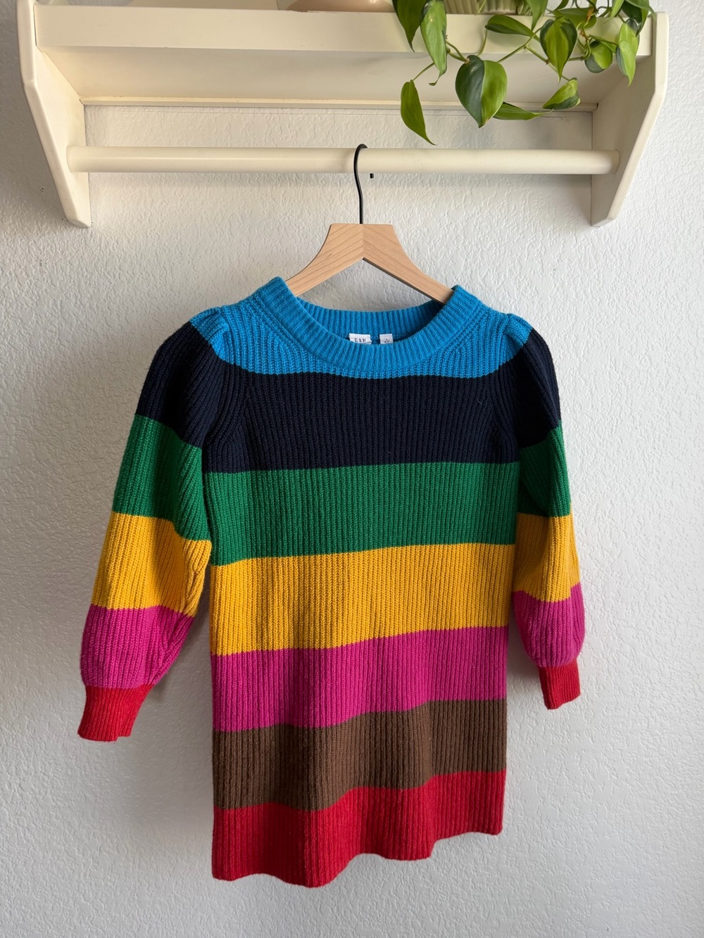 GAP Kids Girls Happy Stripe Sweater Dress S (6-7years)